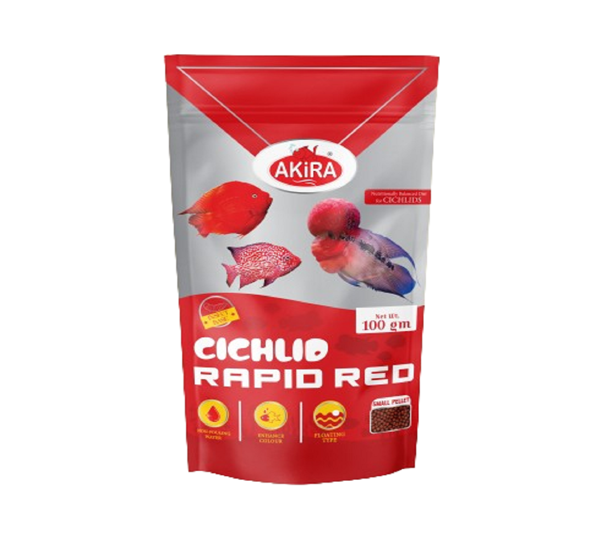 AKIRA CICHLID RAPID RED POUCH 2mm